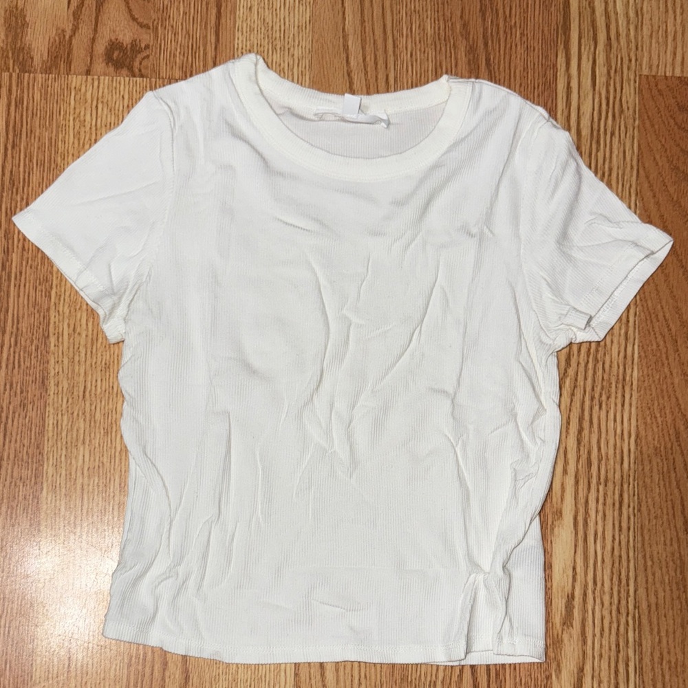 Pink rose ribbed top